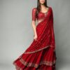 KF 1330 Red Lehenga : Georgette Blouse : Georgette Work : Sequence Embroidery Work With 2 Layer Ruffle Wedding, Party, Festive @2049/- Only | Lehenga, Bollywood Lehenga, Creative Lehenga, Designer Lehenga, Embroidered Lehenga, Party Wear Lehenga