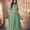 Glamorous Green Color Heavy Georgette with Santoon And Embroidery Designer Work Suit
