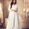 Glamorous White Color Heavy Georgette with Santoon And Embroidery Designer Work Suit
