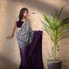 Entrancing Wine Color Heavy 60 Gram Georgette Sequins Saree