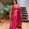 Pink Soft Silk Saree with Pallu Work