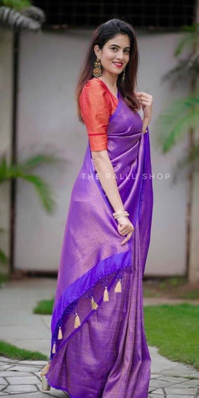 KP 4099 Purple Color Soft Lichi Silk Cloth Rich Pallu All Over Saree Events Casual, Wedding, Festive, Events Etc. Expected Delivery 4-6 Working Days @1349/- | Sarees, Bollywood Sarees, Creative Sarees, Designer Sarees, Embroidered Sarees, Ethnic Saree, Modern Digital sarees, Party Wear Sarees