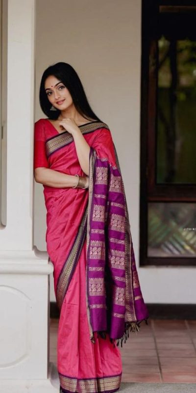 KP 5004 Pink Color Soft Lichi Silk Jacquard On All Over Saree Casual, Party Wear, Wedding, Events Etc. Expected Delivery 4-6 Working Days @1449/- | Sarees, Bollywood Sarees, Creative Sarees, Designer Sarees, Embroidered Sarees, Ethnic Saree, Modern Digital sarees, Party Wear Sarees