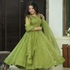 Aglow Green Color Georgette Embroidery Work Salwar Suit