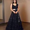 Luminous Black Color Georgette Embroidery Work Lehenga Choli