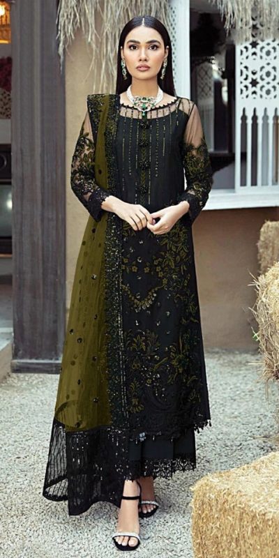 Special Black Color Georgette Embroidery Work Salwar Suit