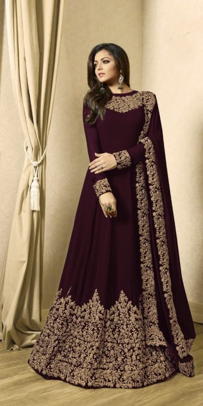 Superb Maroon Color Georgette Cording Sharara Suit
