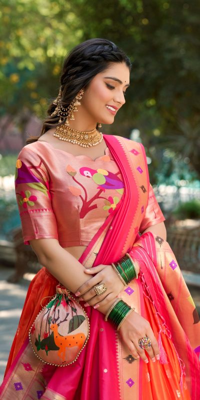 LNB 2005 Orange Jacquard Silk Weaving Zari Lehenga Choli Festive Party Wedding, Events etc. Delivery 4-6 Working Days @3499/- | Lehenga, Bollywood Lehenga, Creative Lehenga, Designer Lehenga, Embroidered Lehenga, Party Wear Lehenga