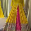 Yellow Georgette Thread Sequence Lehenga Choli