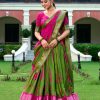 Super Pink Color Dola Silk Shibori Print Zari Weaving Lehenga Choli