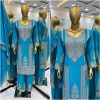 Bright Sky Blue Color Chinnon Silk With Embroidery Coding Dori-Sequence Work Salwar Suit