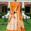 Yellow Dola Silk Shikora Print Zari Border Lehenga Choli