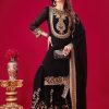 Amazing Black Color Faux Georgette With Embroidery Sequence Thread Work Salwar Suit
