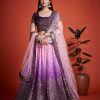 Purple Chinon Embroidery and Sequins Lehenga Choli