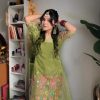 Light Green Chinnon Silk Embroidery Work Salwar Suit