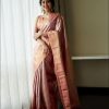 Pink Soft Litchi Silk Jacquard Saree