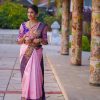Pink Soft Silk Jacquard Saree