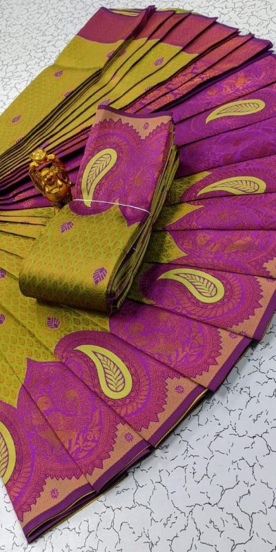 Wonderful Mahanadi Color Soft Litchi Silk contrast border weaving design Saree