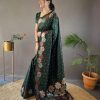 Aglow Green Color Soft Litchi Silk Kubera Pattu Saree