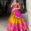 Awesome Mustad Color Narayan Pattu Zari Weaving Work Lehenga Choli
