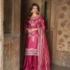 Rani Pink Chinnon Silk Sequence Work Salwar Suit