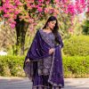 Cool Royal Purple Color Chinon Thread Sequence Work Salwar Suit