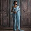 Sky Blue Georgette Khichdi Sequence Work Saree