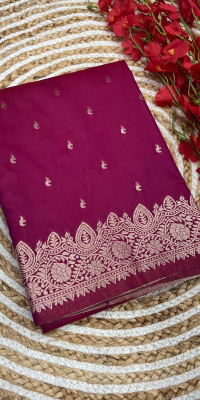 Fantastic Rani Pink Color Banarasi Silk Zari Weaving Rich Pallu Saree