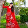 Fantastic Red Color Georgette 7mm Sequence Work Salwar Suit