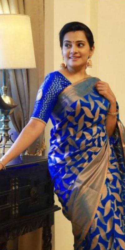 Fantastic Royal Blue Color Soft Litchi Silk All Over Weaving Saree