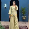 Light Pista Shimmer Embroidery Moti With Mirror Salwar Suit