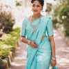 Sky Blue Soft Litchi Silk Jacquard Work On All Over Saree