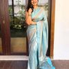 Sky Blue Soft Litchi Silk Jacquard Work On All Over Saree