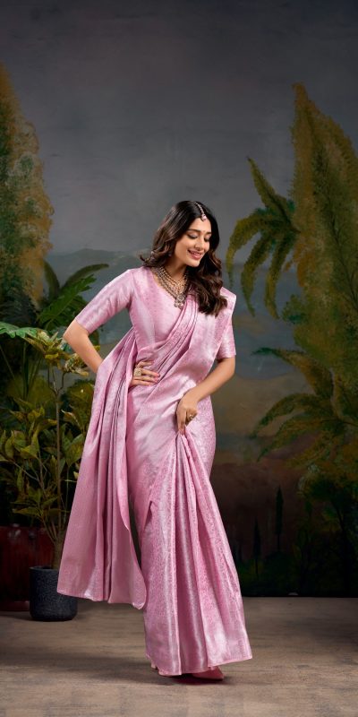YNF 7404 Baby Pink Color Kanjivaram Zari Weaving Work Saree Casual, Wedding, Festive, Events . Expected Delivery  4-6 Working Days @1599/- only                                | Sarees, Bollywood Sarees, Creative Sarees, Designer Sarees, Embroidered Sarees, Ethnic Saree, Modern Digital sarees, Party Wear Sarees
