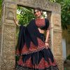 LNB 1671 Black Color Pure Cotton Plain Printed Mirror Work Gota Patti Lehenga Choli Wedding, Party, Festive, Events Etc. Delivery 4-6 Working Days Rs 3999 | Lehenga, Bollywood Lehenga, Creative Lehenga, Designer Lehenga, Embroidered Lehenga, Party Wear Lehenga