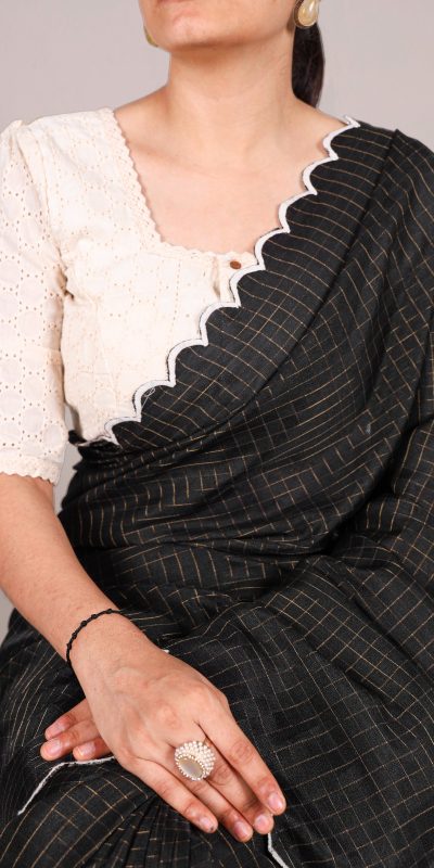 YNF 7105 Black Color Gadhawal Chex Arca Work Saree Casual, Wedding, Festive, Events . Expected Delivery 4-6 Working Days @1599/- only | Sarees, Bollywood Sarees, Creative Sarees, Designer Sarees, Embroidered Sarees, Ethnic Saree, Modern Digital sarees, Party Wear Sarees