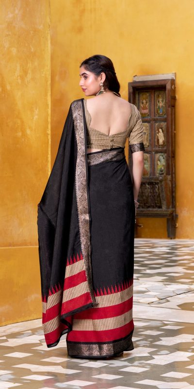 YNF 7049 Black Color Poly Cotton Printed With Zari Weaving Work Saree Casual, Wedding, Festive, Events . Expected Delivery 4-6 Working Days @1699/- only | Sarees, Bollywood Sarees, Creative Sarees, Designer Sarees, Embroidered Sarees, Ethnic Saree, Modern Digital sarees, Party Wear Sarees
