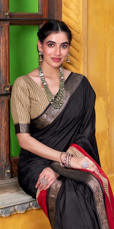 YNF 7049 Black Color Poly Cotton Printed With Zari Weaving Work Saree Casual, Wedding, Festive, Events . Expected Delivery 4-6 Working Days @1699/- only | Sarees, Bollywood Sarees, Creative Sarees, Designer Sarees, Embroidered Sarees, Ethnic Saree, Modern Digital sarees, Party Wear Sarees