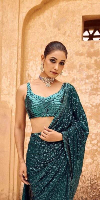 DF 3433 Blue Color Georgette 5mm Khichdi Sequence Embroidery Work Saree Casual, Wedding, Festive, Events . Expected Delivery 4-6 Working Days @1799/- only | Sarees, Bollywood Sarees, Creative Sarees, Designer Sarees, Embroidered Sarees, Ethnic Saree, Modern Digital sarees, Party Wear Sarees