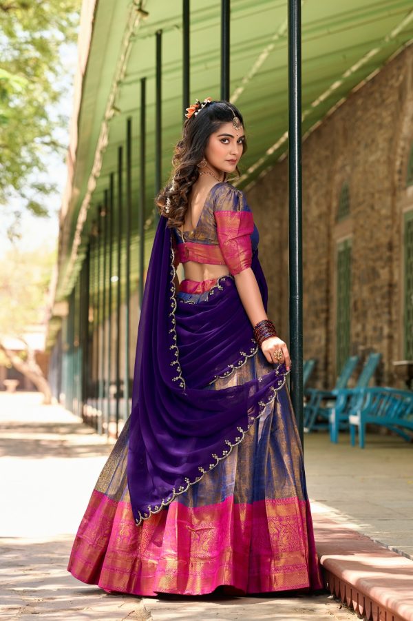 LNB 2020 Blue Color Kanjivaram Zari Weaving Work Lehenga Choli Wedding, Party, Festive, Events Etc. Delivery 4-6 Working Days Rs 1899 | Lehenga, Bollywood Lehenga, Creative Lehenga, Designer Lehenga, Embroidered Lehenga, Party Wear Lehenga
