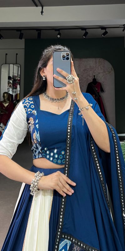 LNB 1714 Blue Color Pure Rayon Plain Printed With Paper Mirror Work Lehenga Choli Wedding, Party, Festive, Events Etc. Delivery 4-6 Working Days Rs 3599 | Lehenga, Bollywood Lehenga, Creative Lehenga, Designer Lehenga, Embroidered Lehenga, Party Wear Lehenga
