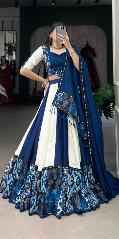 LNB 1714 Blue Color Pure Rayon Plain Printed With Paper Mirror Work Lehenga Choli Wedding, Party, Festive, Events Etc. Delivery 4-6 Working Days Rs 3599 | Lehenga, Bollywood Lehenga, Creative Lehenga, Designer Lehenga, Embroidered Lehenga, Party Wear Lehenga