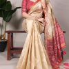 YNF 7503 Cream Color Jacquard Silk Printed With Zari Weaving Work Casual, Wedding, Festive, Events . Expected Delivery  4-6 Working Days @2199/- only                                | Sarees, Bollywood Sarees, Creative Sarees, Designer Sarees, Embroidered Sarees, Ethnic Saree, Modern Digital sarees, Party Wear Sarees