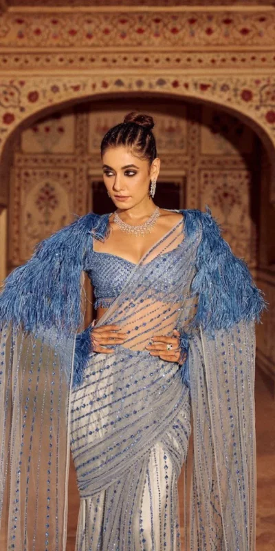 DF 3446 Firozi Color Mono Net 5mm Multy & Sequins Embroidery Work Saree Casual, Wedding, Festive, Events . Expected Delivery  4-6 Working Days @1759/- only                                                                                | Sarees, Bollywood Sarees, Creative Sarees, Designer Sarees, Embroidered Sarees, Ethnic Saree, Modern Digital sarees, Party Wear Sarees