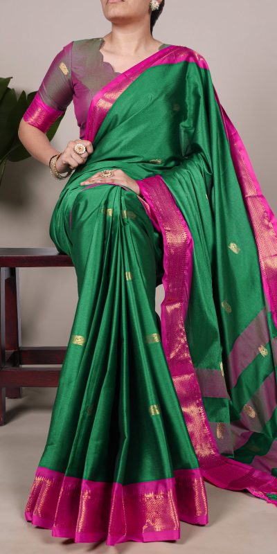 YNF 7406 Green Color Cotton Silk Weaving Work Paithani Concept Saree Casual, Wedding, Festive, Events . Expected Delivery 4-6 Working Days @1449/- only | Sarees, Bollywood Sarees, Creative Sarees, Designer Sarees, Embroidered Sarees, Ethnic Saree, Modern Digital sarees, Party Wear Sarees