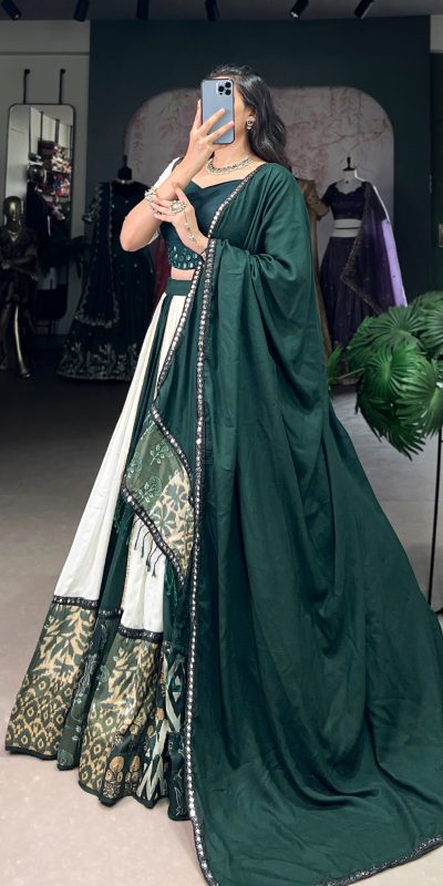 LNB 1714 Green Color Pure Rayon Plain Printed With Paper Mirror Work Lehenga Choli Wedding, Party, Festive, Events Etc. Delivery 4-6 Working Days Rs 3599 | Lehenga, Bollywood Lehenga, Creative Lehenga, Designer Lehenga, Embroidered Lehenga, Party Wear Lehenga