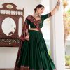 LNB 1243 Green Color Tasar Silk Gamthi Print Embossed Gotta Patti Lace Lehenga Choli Festive Party Wedding, Events etc. Delivery 4-6 Working Days @2999/- | Lehenga, Bollywood Lehenga, Creative Lehenga, Designer Lehenga, Embroidered Lehenga, Party Wear Lehenga