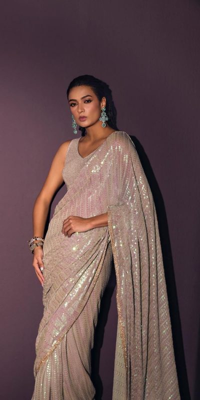 DF 3416 Grey Color Georgette Rainbow Sequins Embroidery Work Saree Casual, Wedding, Festive, Events . Expected Delivery 4-6 Working Days @1799/- only | Sarees, Bollywood Sarees, Creative Sarees, Designer Sarees, Embroidered Sarees, Ethnic Saree, Modern Digital sarees, Party Wear Sarees