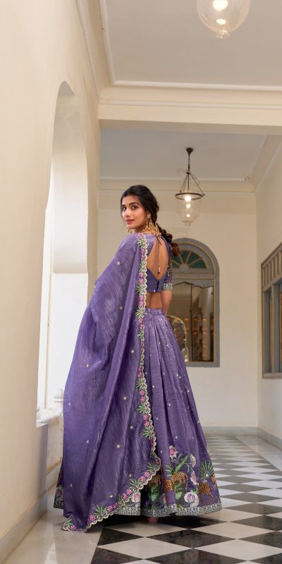 LNB 1435 Lavender Sequins Work & Embroidery Work Lehenga Choli in Gold Crush. Exclusive Offer ₹3399. Delivery 4-6 Working Days. Shop now. | Lehenga, Bollywood Lehenga, Creative Lehenga, Designer Lehenga, Embroidered Lehenga, Party Wear Lehenga