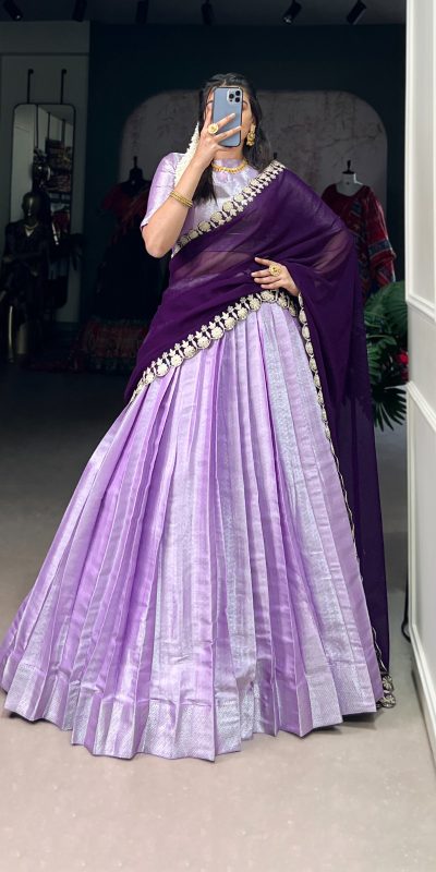 LNB 2013 Lavender Color Jacquard Silk weaving work Lehenga Choli Wedding, Party, Festive, Events Etc. Delivery 4-6 Working Days Rs 2999 | Lehenga, Bollywood Lehenga, Creative Lehenga, Designer Lehenga, Embroidered Lehenga, Party Wear Lehenga